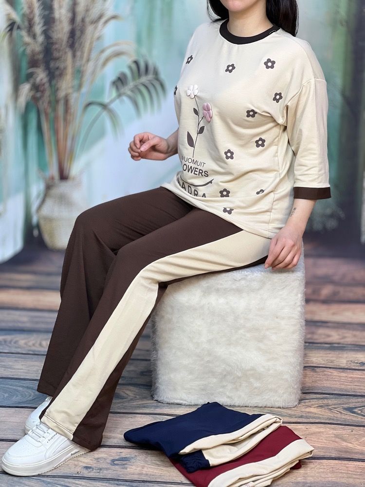 بلوز شلوار گل برجسته